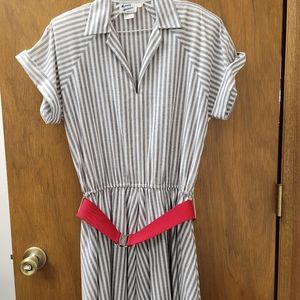 New Vintage 80s Murray Meisner Striped Dress